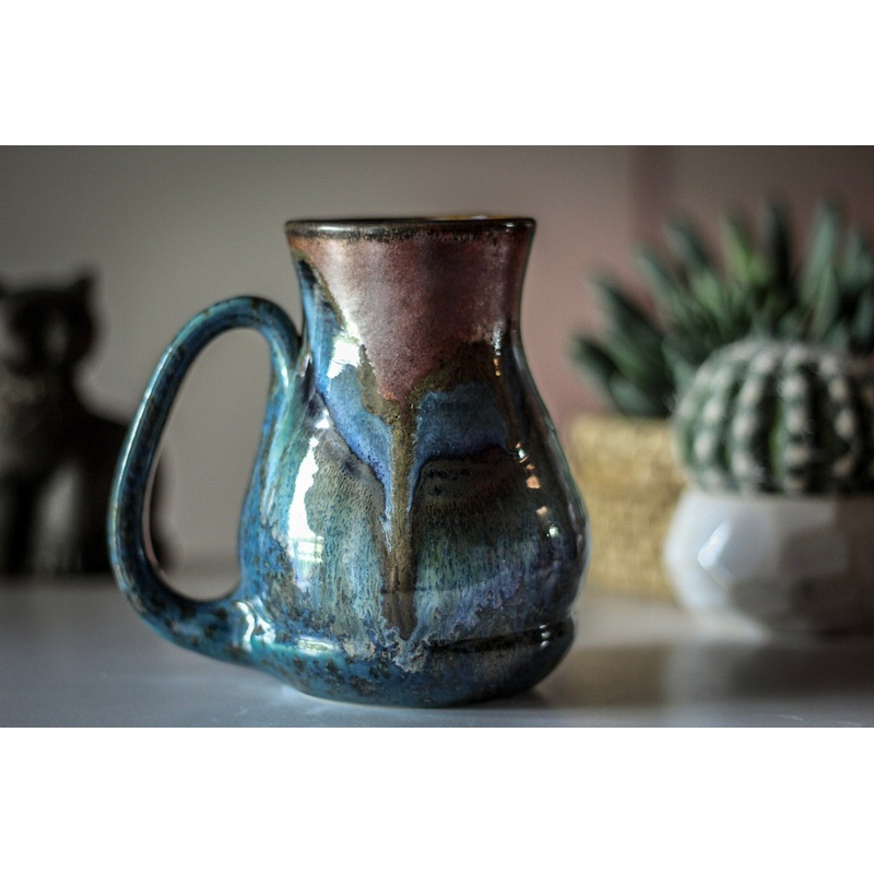11-B Copper Agate Barely Flared Acorn Mug - TOP SHELF, 19 oz.