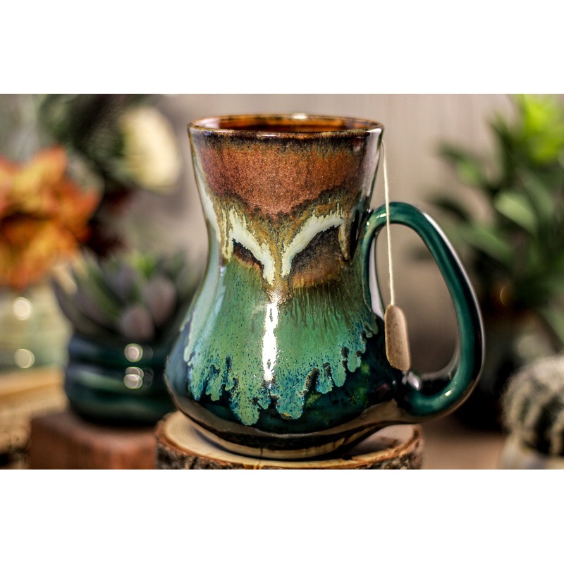 14-B Copper Agate Flared Notched Mug - TOP SHELF, 19 oz.