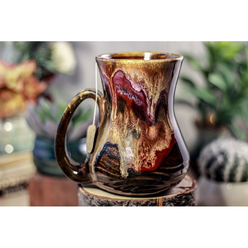 42-B Rainbow Grotto Flared Notched Textured Mug - TOP SHELF, 17 oz
