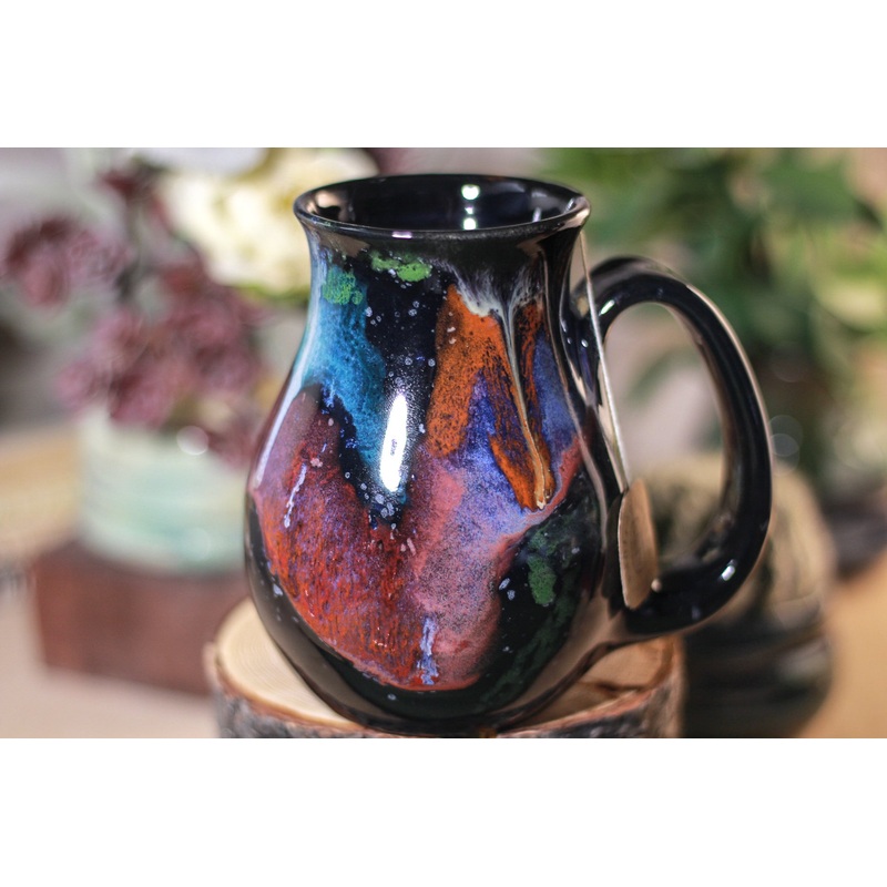 45-A Rainbow Stellar Barely Flared Notched Mug - TOP SHELF, 15 oz