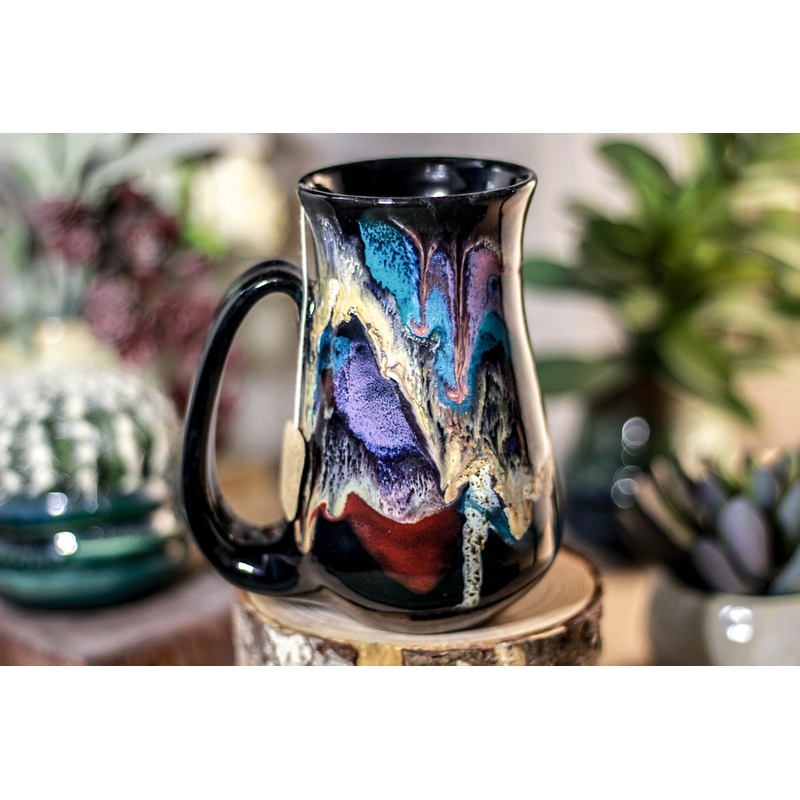45-C Cosmic Grotto Barely Flared Notched Mug - TOP SHELF, 14 oz
