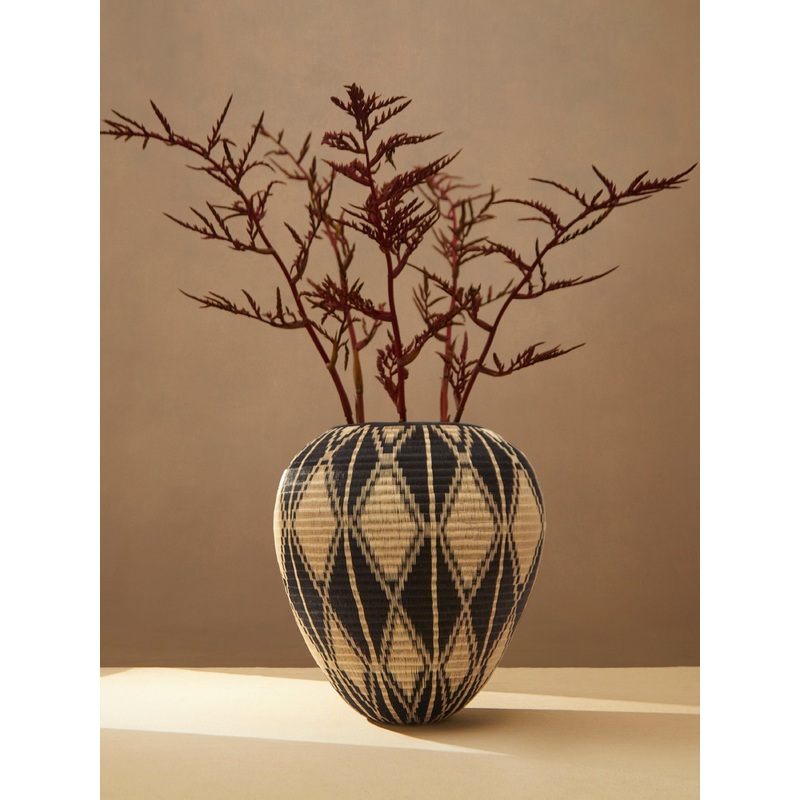 Diamond Handwoven Werregue Palm Large Basket