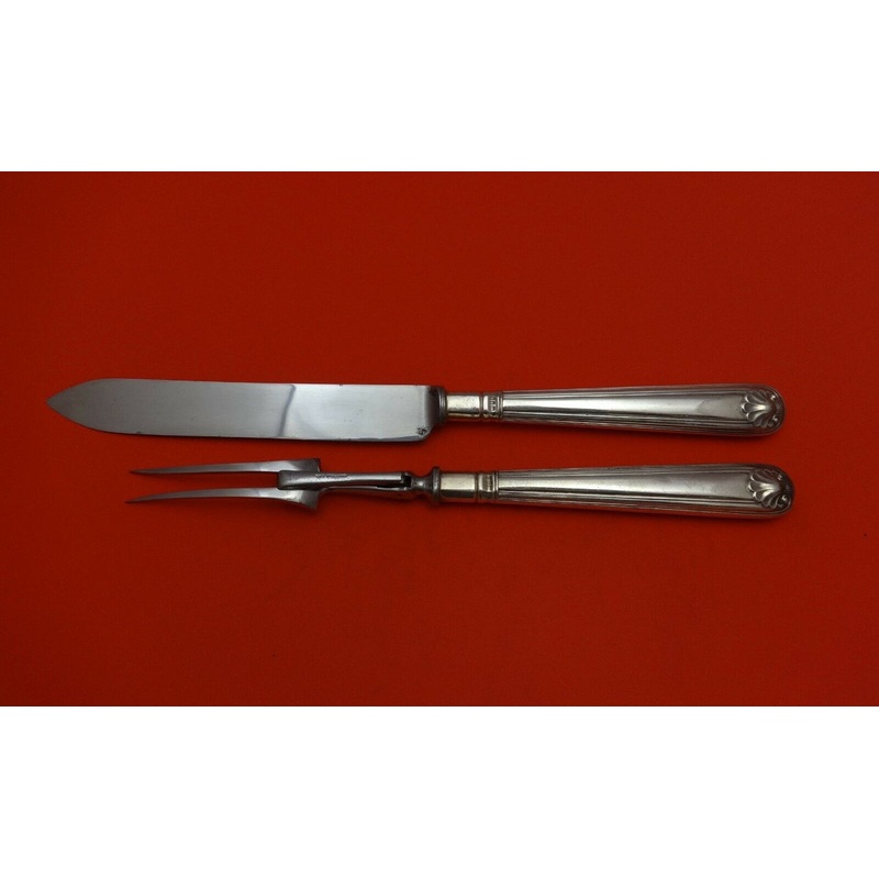 Fiddles & Shell by Spaulding & Co. English Sterling Roast Carving Set 2pc
