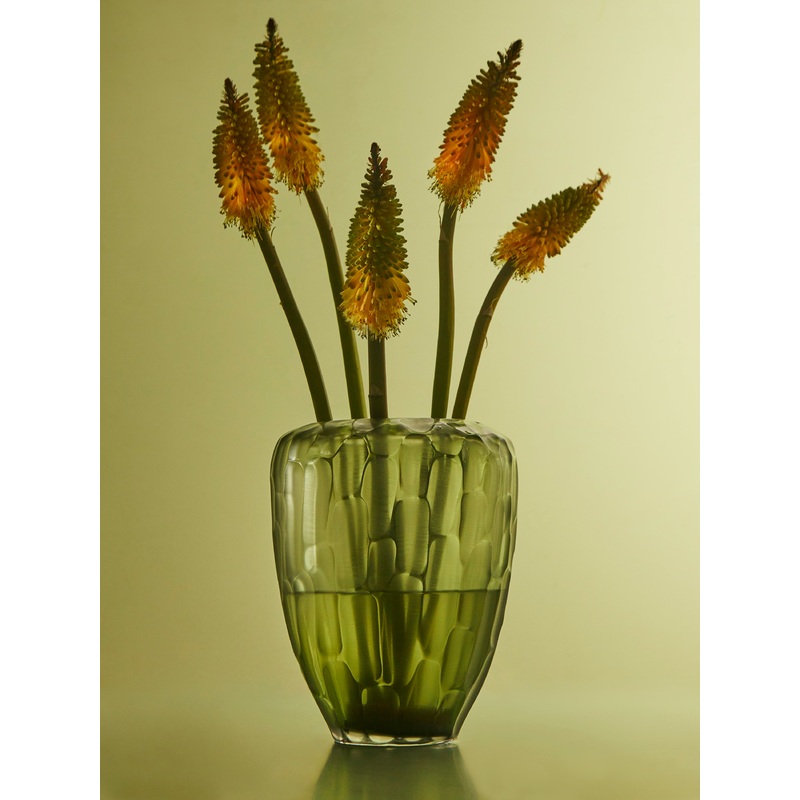 Goccia Bamboo Hand-Blown Murano Glass Tall Vase