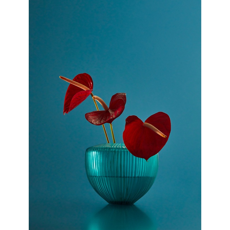 Goccia Righe Hand-Blown Murano Glass Small Vase