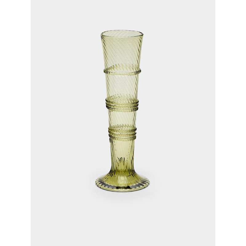 Hand-Blown Glass Tulip Vase