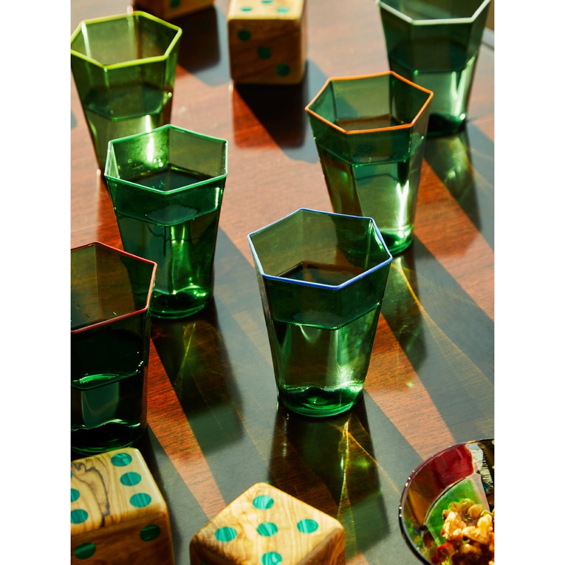 Laguna Hand-Blown Murano Glass Mixed Tumblers (Set of 6)