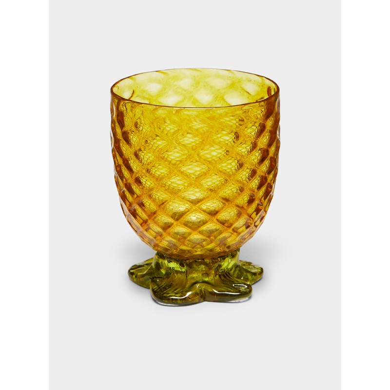 Pineapple Hand-Blown Glass Tumblers (Set of 4)