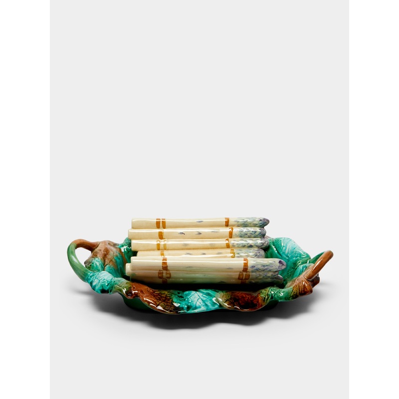 1910s Asparagus Ceramic Basket