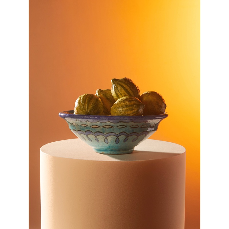 1950s Persian Ceramic Serving Bowl