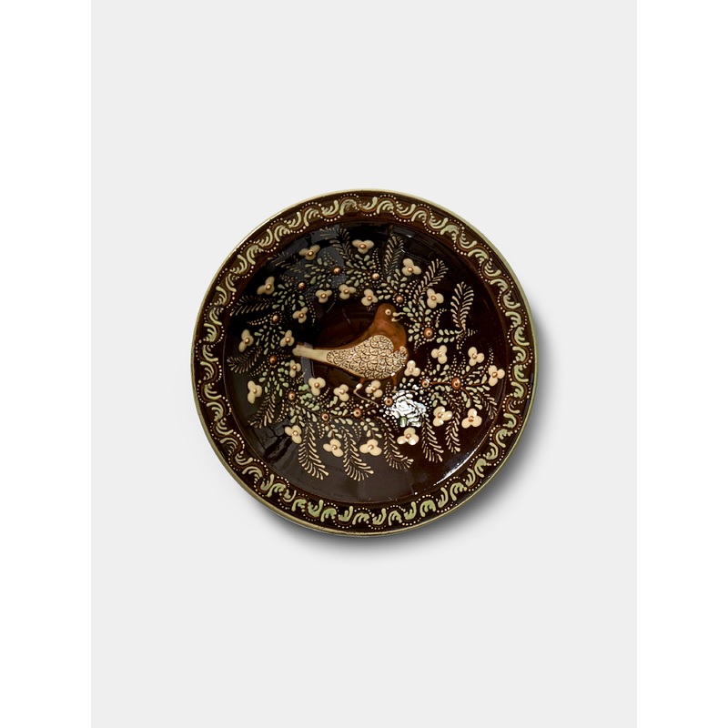 Birds Hand-Painted Ceramic Small Serving Bowl