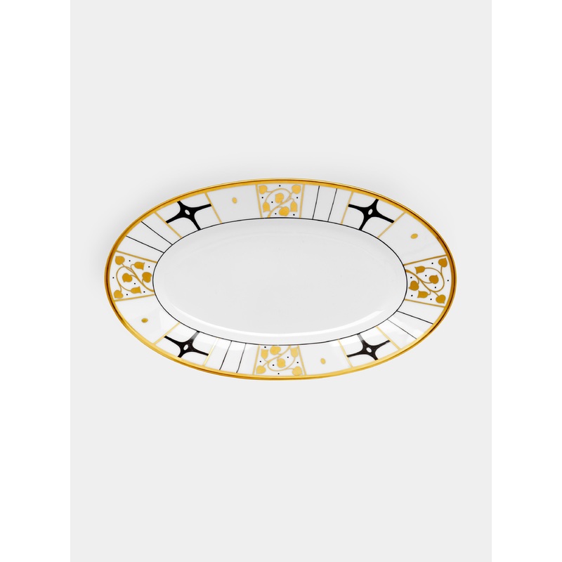 Dco Vienne Hand-Painted Porcelain Serving Platter