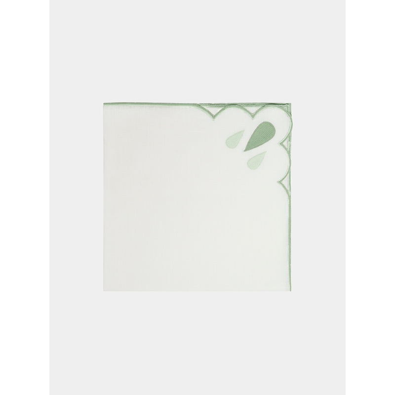 Drops Embroidered Linen Napkins (Set of 4)