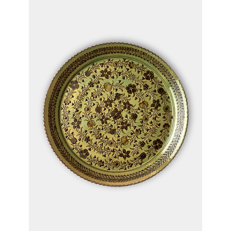 Flowers Hand-Painted Ceramic Extra Large Round Platter