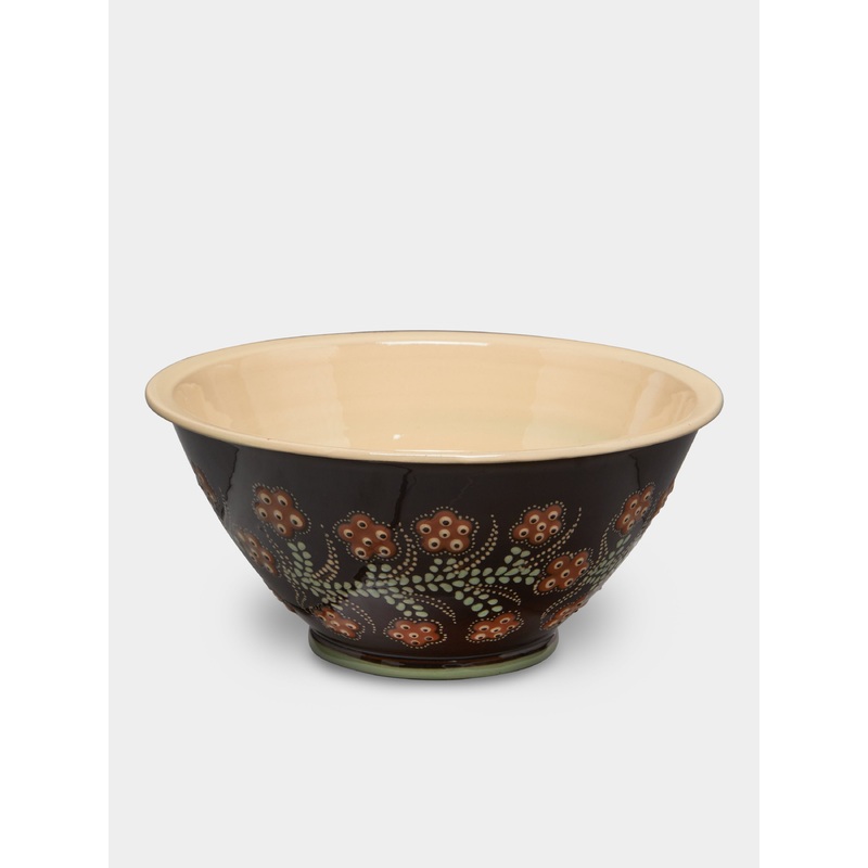 Flowers Hand-Painted Ceramic Small Salad Bowl