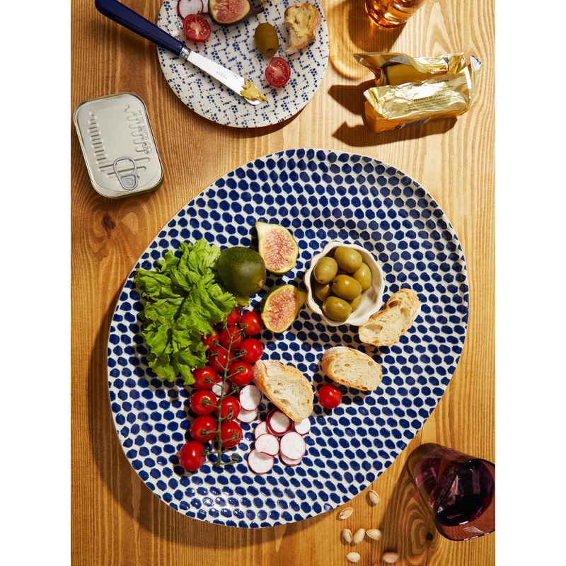 Hand-Printed Ceramic Banquet Platter
