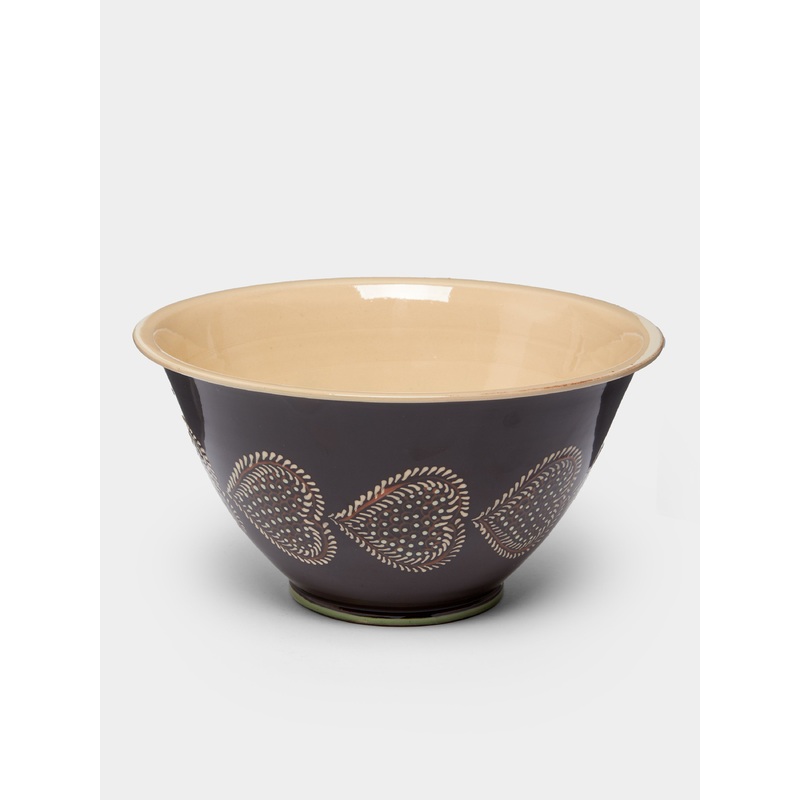 Hearts Hand-Painted Ceramic Salad Bowl