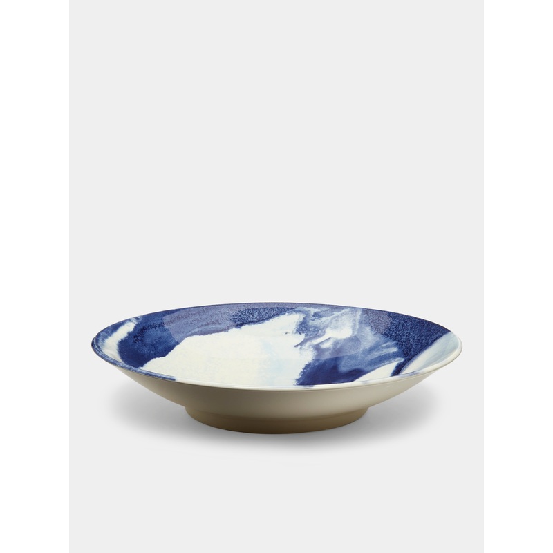 Indigo Storm Ceramic Large Serving Bowl