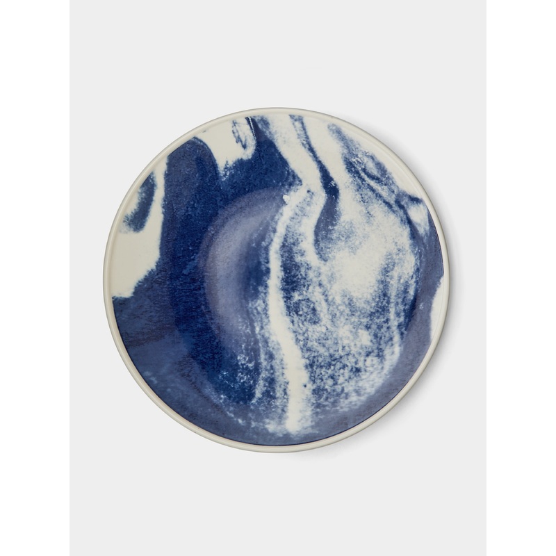 Indigo Storm Ceramic Platter