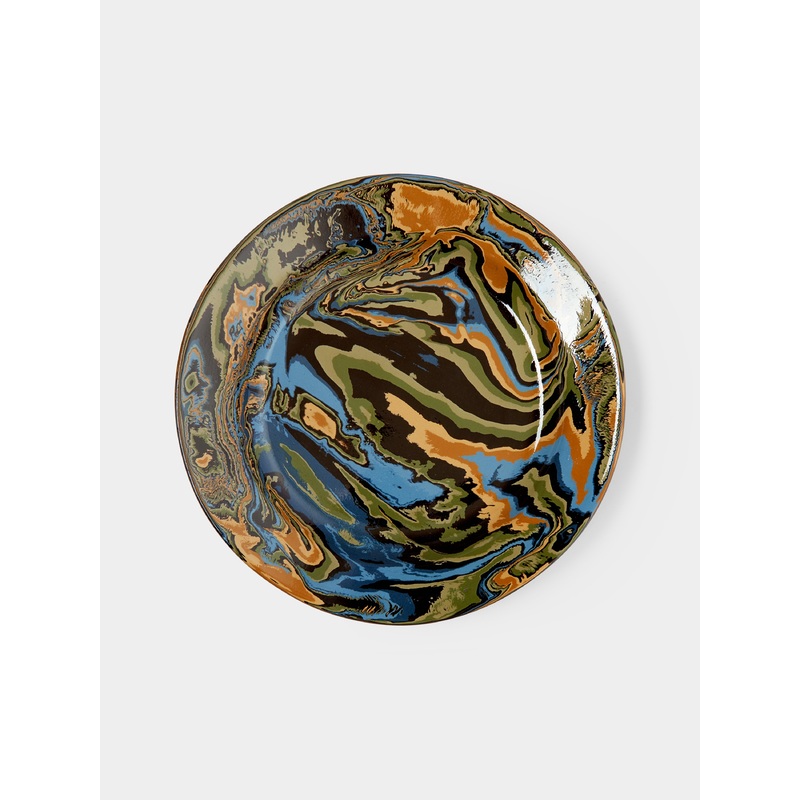 Marbled Ceramic Large Serving Platter