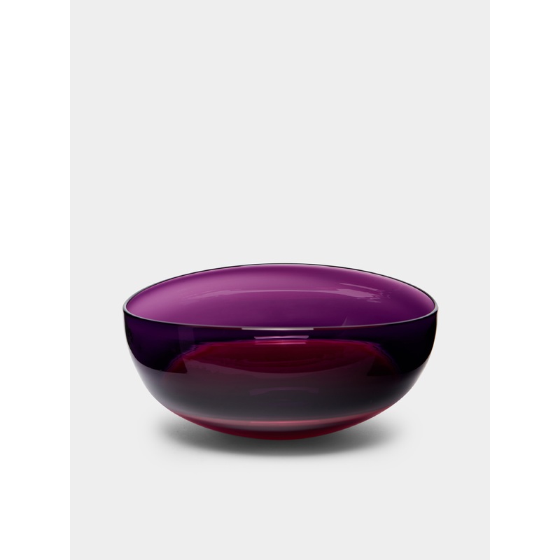 Oval Encalmo Hand-Blown Glass Small Bowl