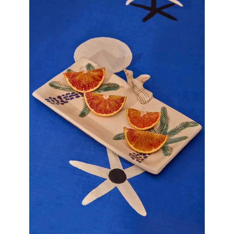 Palms Hand-Painted Ceramic Platter