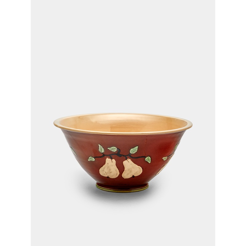 Pears Hand-Painted Ceramic Large Serving Bowl