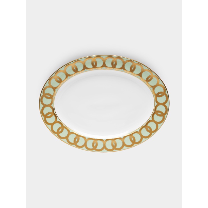 Riviera Dream Hand-Painted Bone China Large Oval Platter