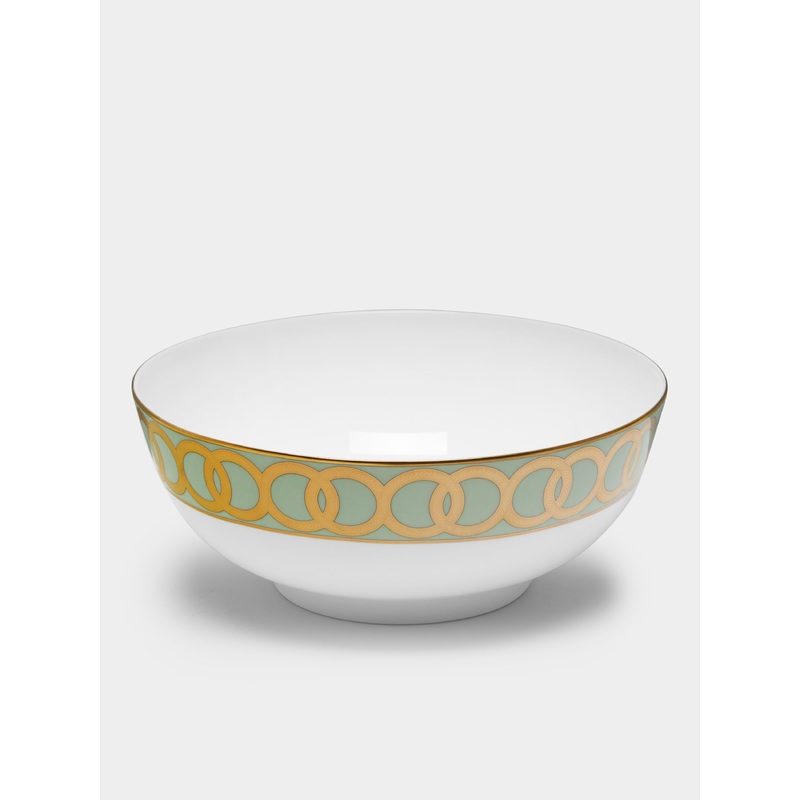 Riviera Dream Hand-Painted Bone China Salad Bowl