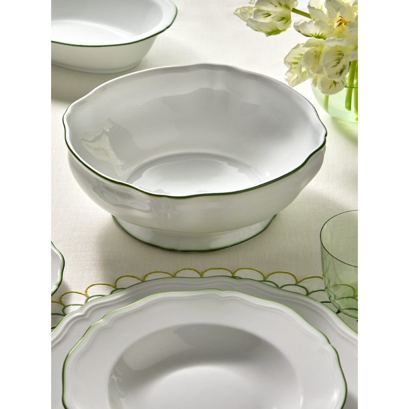 Touraine Hand-Painted Porcelain Salad Bowl