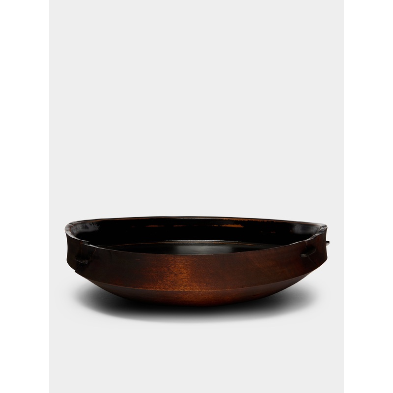 Urushi Wood and Metal Bowl