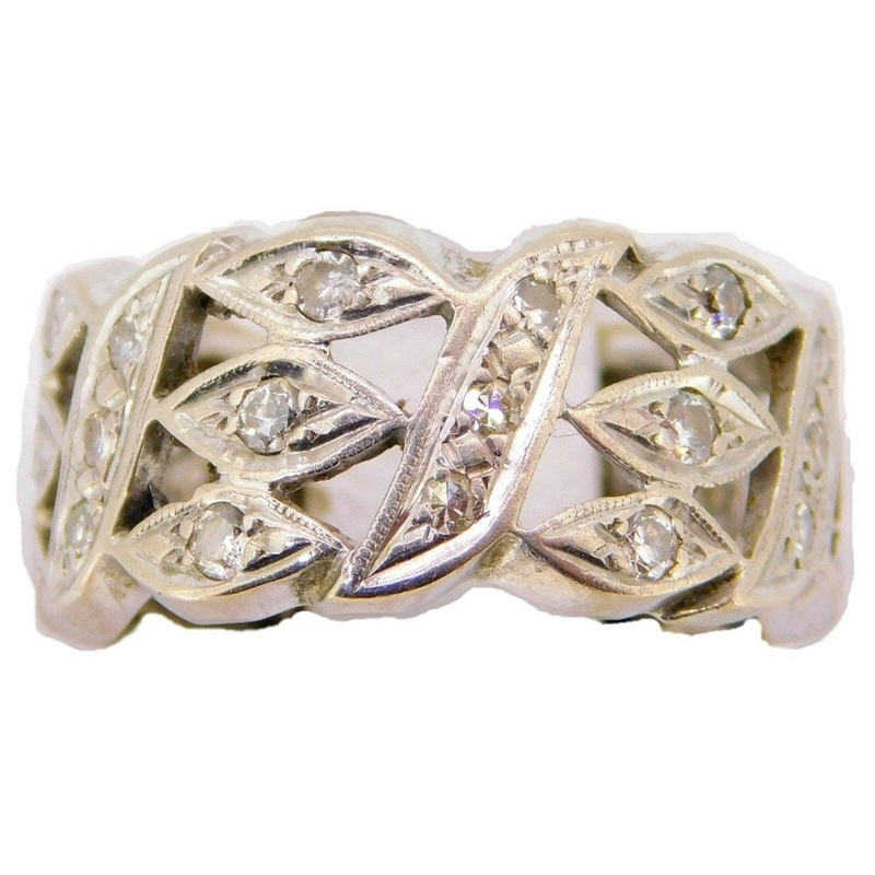 14k White Gold 1ct Genuine Natural Diamond Eternity Band (#J3957)