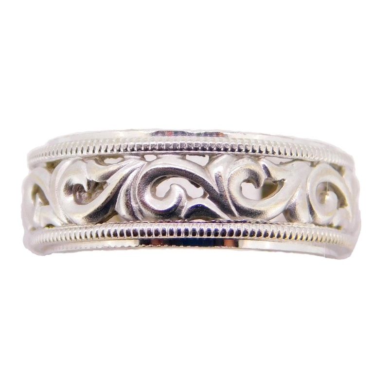 14k White Gold 6.8mm Pierced Eternity Band (#J3940)