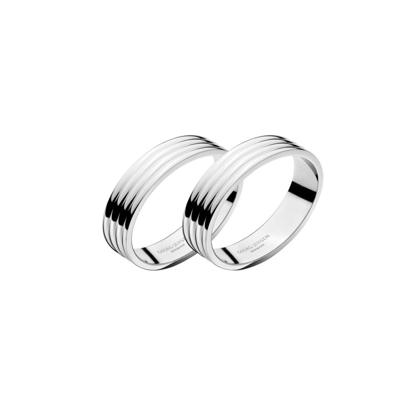 Bernadotte by Georg Jensen Stainless Steel Flatware Napkin Ring 2 piece Set New