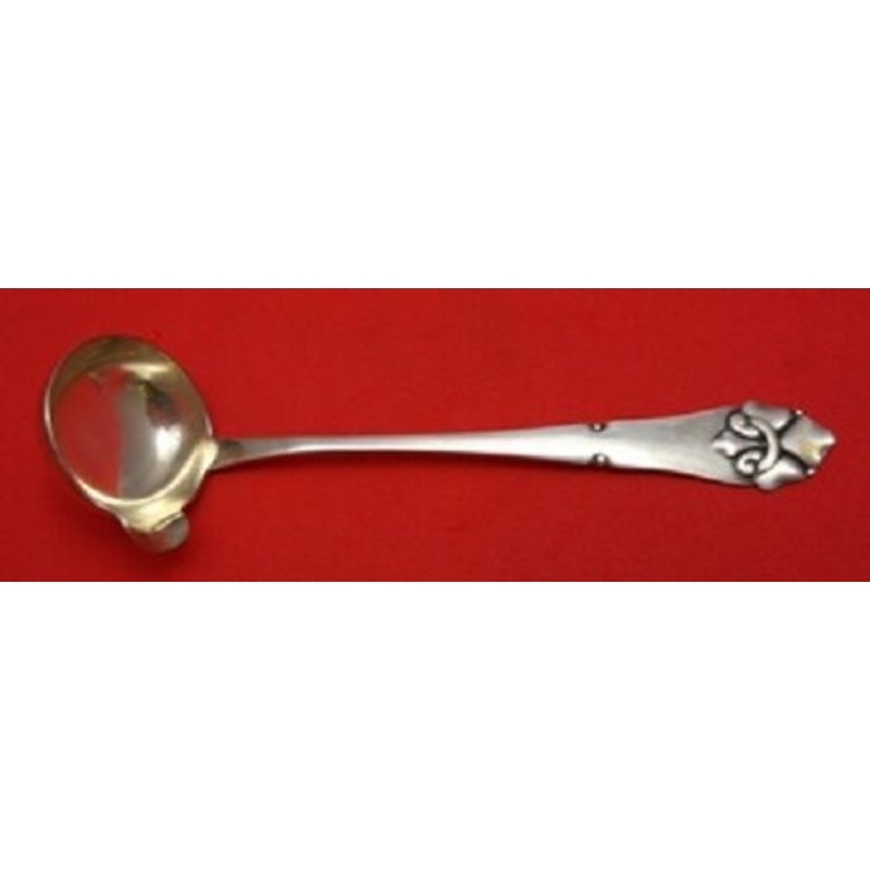 French Lily - Danish By Christian F. Heise Sterling Sauce Ladle w/ Spout 5"