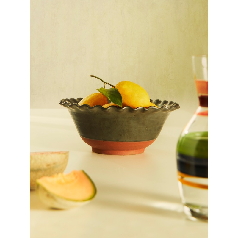 Hand-Glazed Ceramic Large Serving Bowl