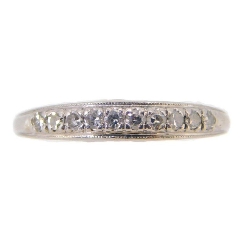 Platinum .20ct Genuine Natural Diamond Ring Band (#J3930)