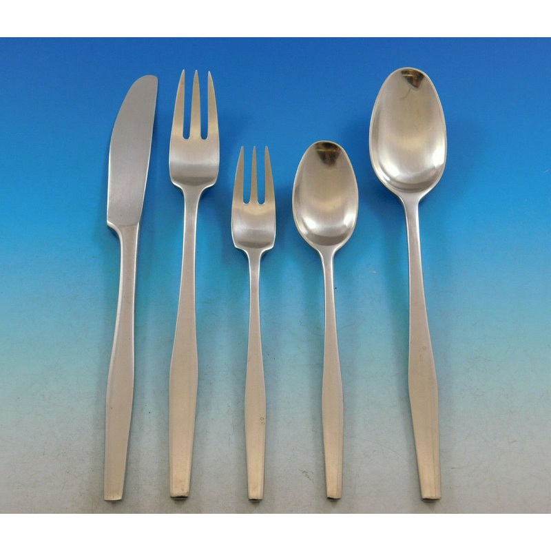 Variation V by Dansk Stainless Steel Flatware Set Service 44 pieces Vintage