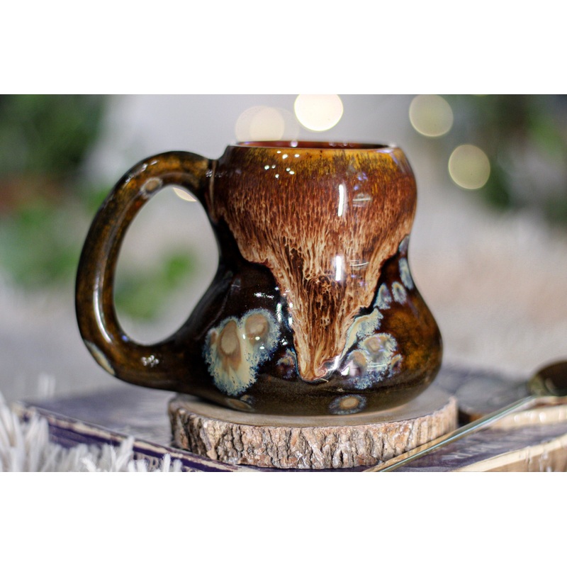 03-E Caramel EXPERIMENT Gourd Mug, 13 oz.