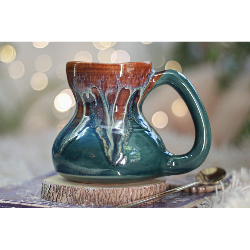 06-D New Wave Textured Acorn Mug, 14 oz