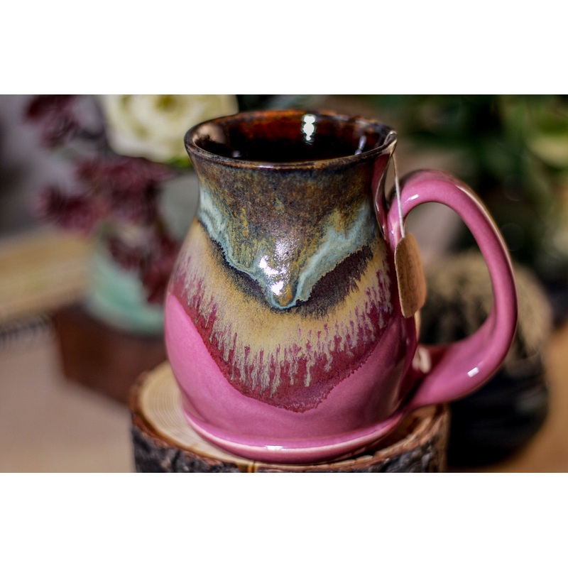 07-B Copper Agate Notched Stein Mug, 14 oz.
