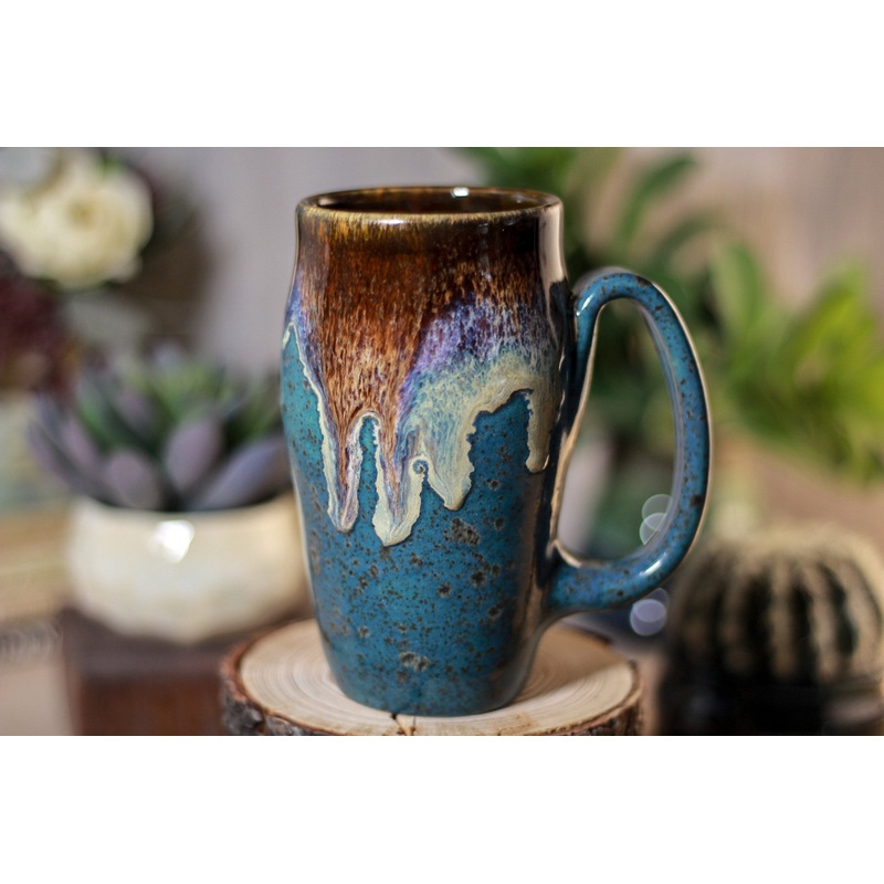 07-D Electric Wave Beer Mug, 13 oz