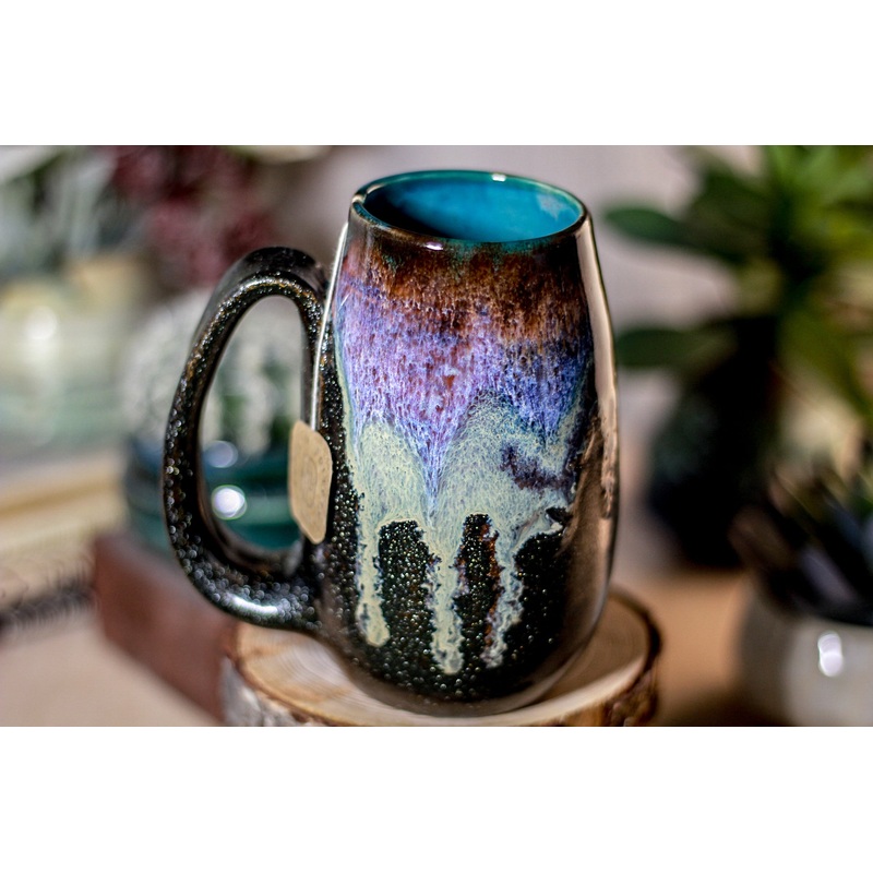 07-D Electric Wave Notched Mug, 15 oz