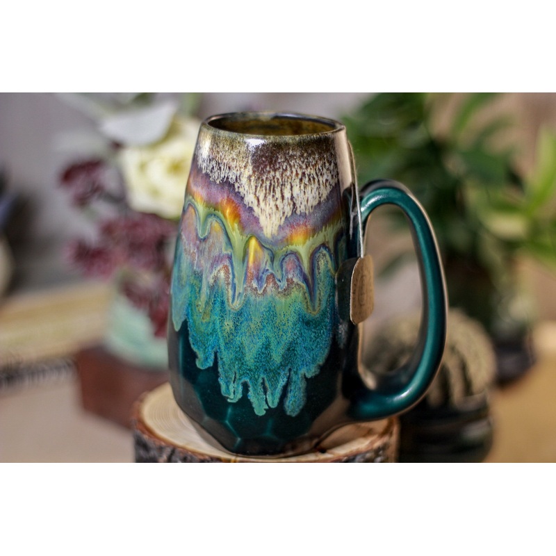 09-A New Earth Notched Crystal Mug, 16 oz.