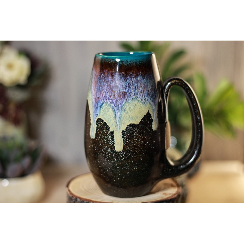 09-D Electric Wave Notched Mug, 16 oz