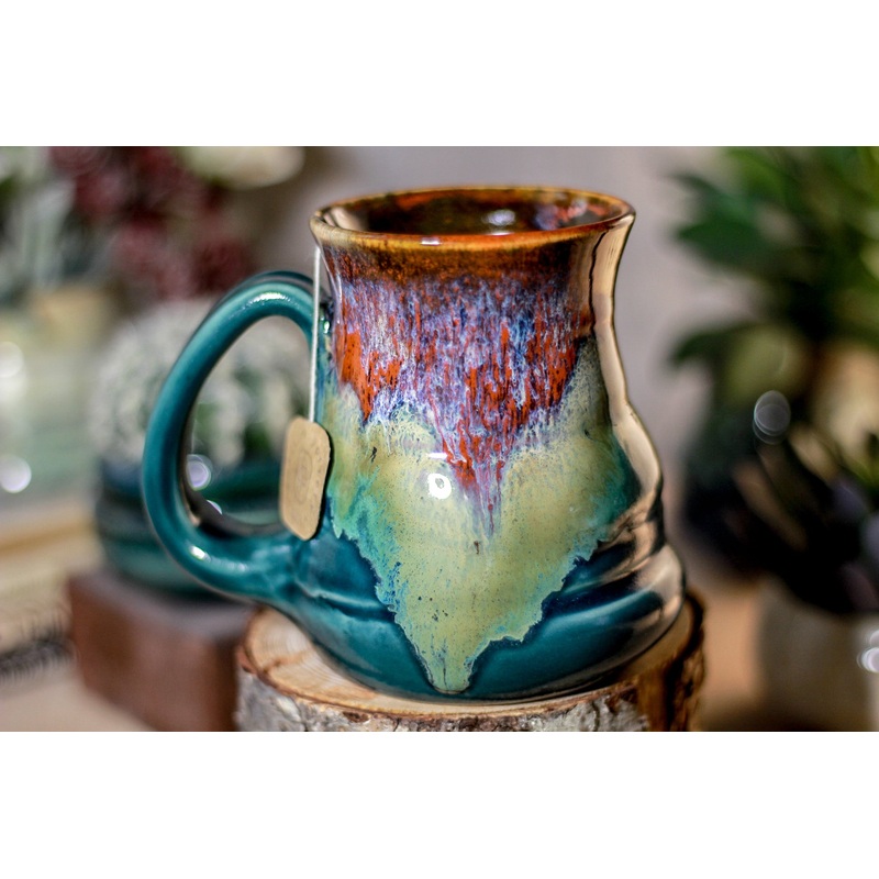 10-C Prototype Barely Flared Notched Textured Mug, 14 oz.
