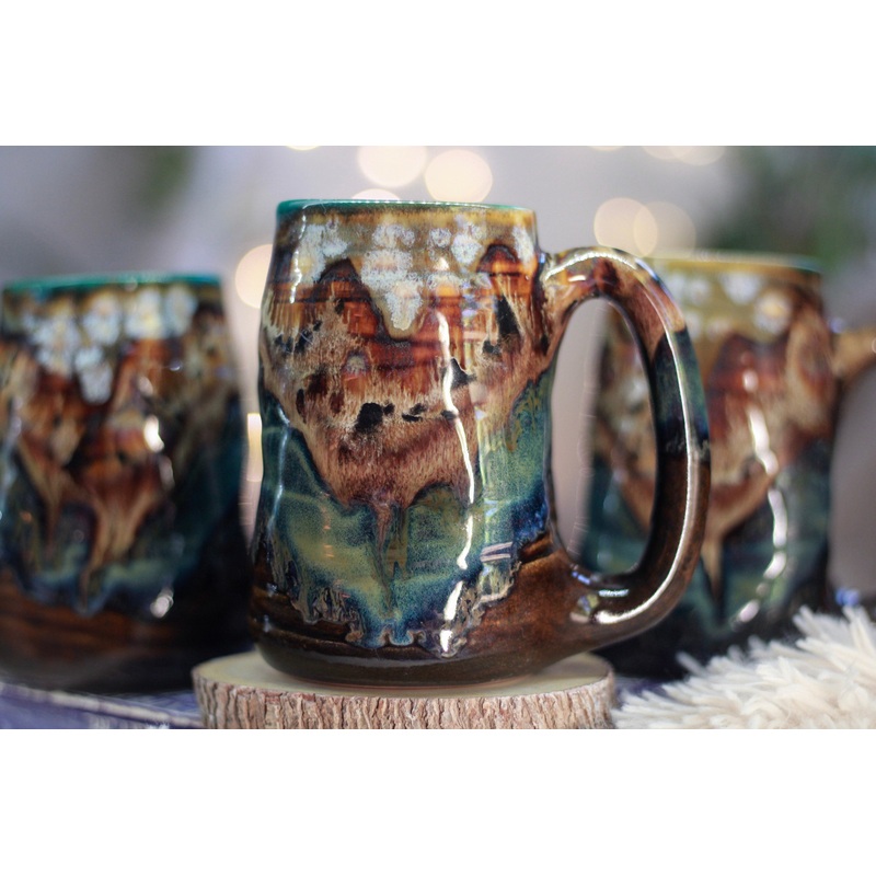 10-D Desert Oasis Textured Divot Mug, 17 oz (This listing is for one mug)