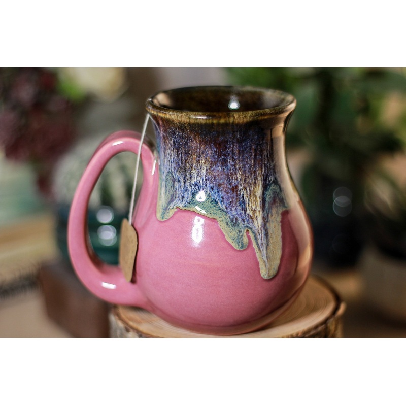 10-D Electric Wave Barely Flared Notched Mug, 14 oz
