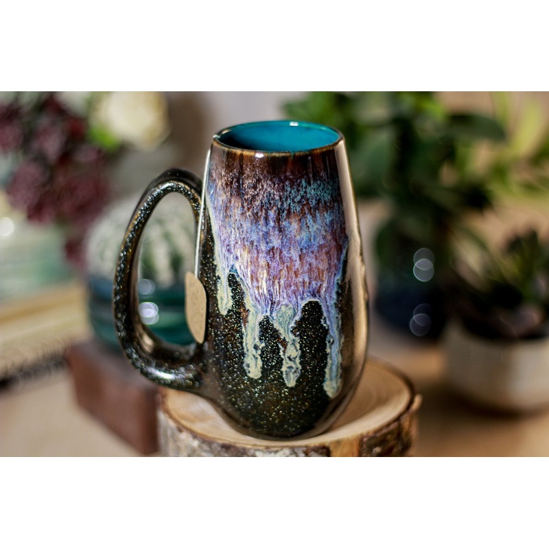 12-D Electric Wave Notched Mug, 12 oz
