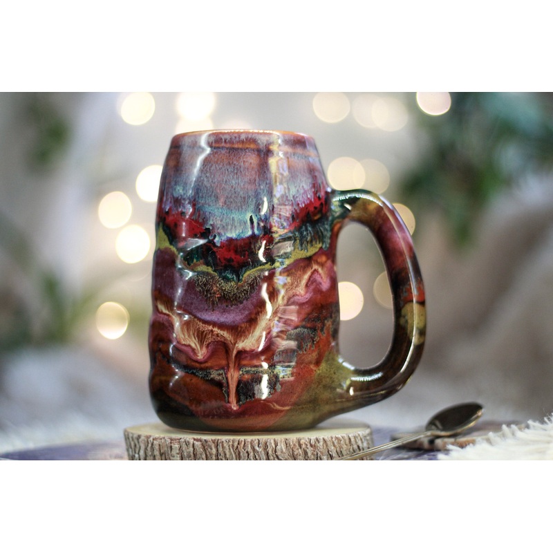12-E Brown EXPERIMENT Textured Mug, 20 oz.